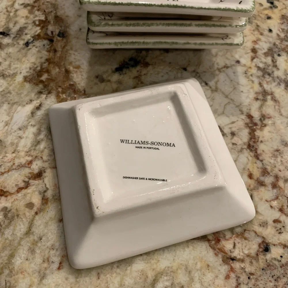 Williams Sonoma set of four dipping plates